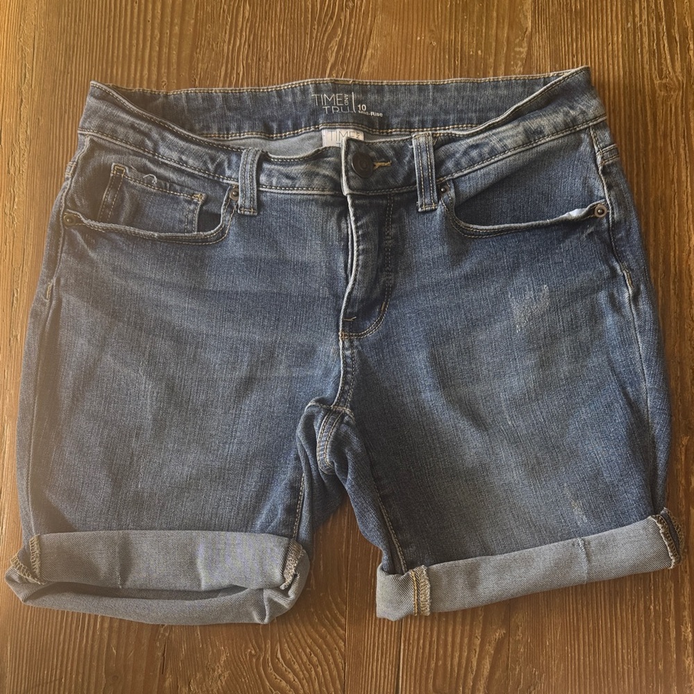 Time and Tru Blue Jean Shorts